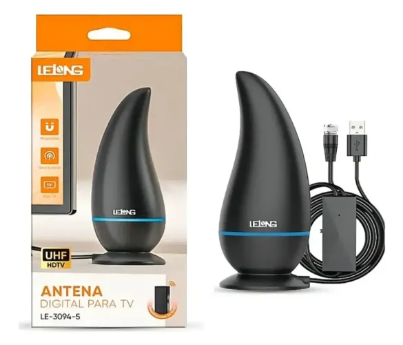 Antena Digital para TV Amplificada Lelong