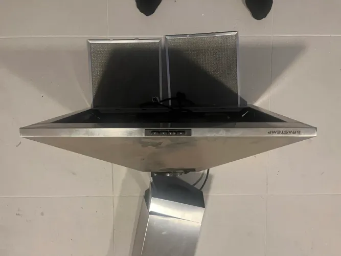 Coifa de Parede Brastemp 60cm Inox Piramidal 4 Bocas com Duplo Filtro