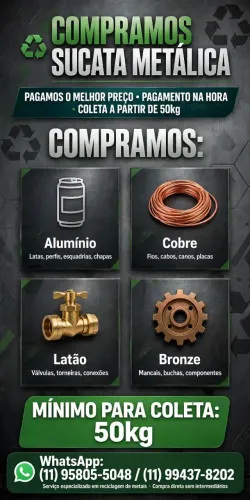 Compramos sucata metálica