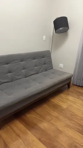 Sofá Cama Reclinável Casal 3 Lugares Suede Premium Ecom Home Retrátil