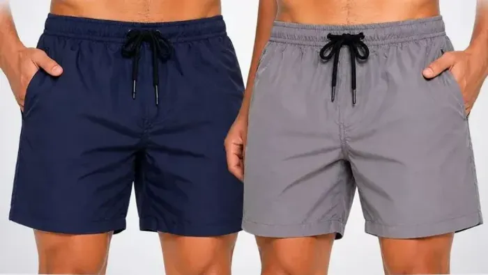 Kit 2 Shorts Masculinos Mauricinho Tactel Azul GG