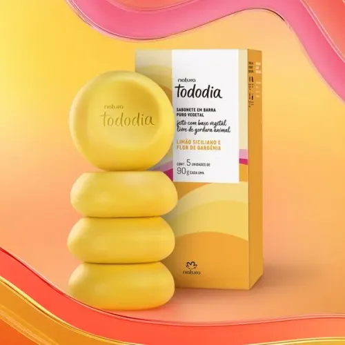 Caixa de Sabonetes Natura Limão Siciliano e Flor de Gardênia