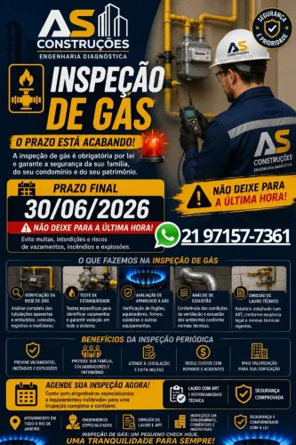 Vistoria de gás residencial-Lei 6890