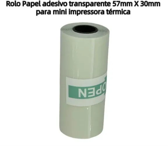 Rolo de papel adesivo para mini impressora térmica