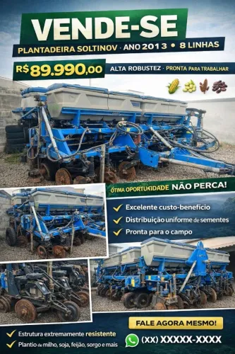 PLANTADEIRA NEW HOLLAND 8 LINHAS - ANO 2013 - IMPECÁVEL 