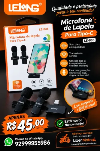 MICROFONE PARA GRAVAR VÍDEOS