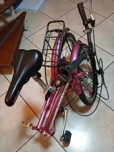Bike dobrável aro 20 rosa