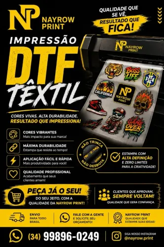 DTF TEXTIL 58 cm UBERLÂNDIA