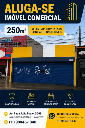 Ponto comercial/Loja/Box para aluguel com 250 metros quadrados
