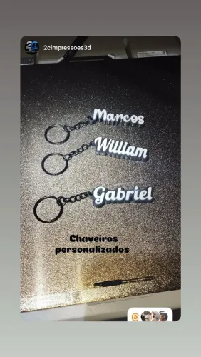 Chaveiros personalizados com nome