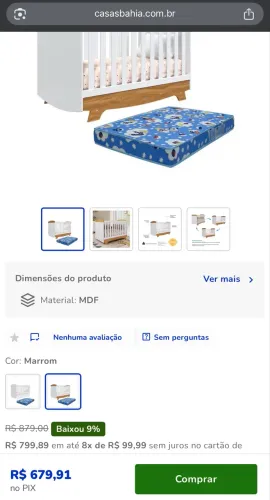 Berço Americano Cris Retrô