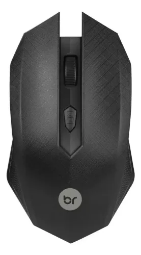 Mouse Wireless 1600 Dpi 2,4ghz Áustria 0053 Bright 01un Preto