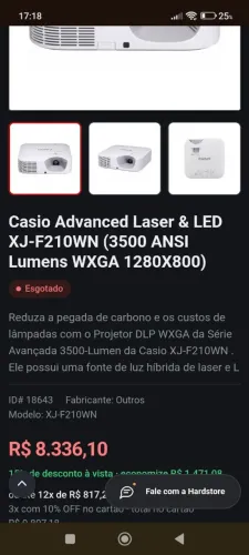 Vendo projetor CASSIO top