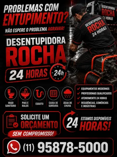 Desentupidora na leste 24horas 