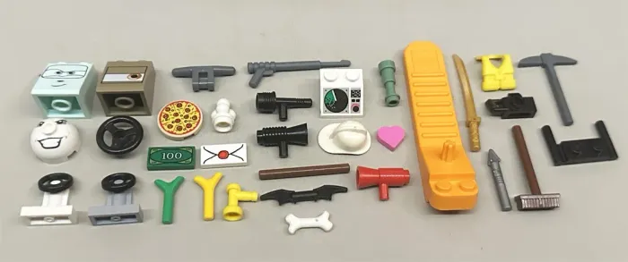 33 peças originais lego acessórios para minifiguras