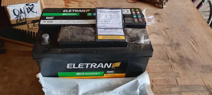 Bateria Eletran 75Ah 12V 510A - Pouquíssimo Uso - Quase Nova