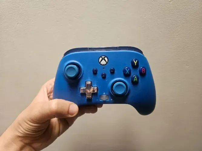 controle joystick power A compativel xbox series xis addvantage lumectra blu