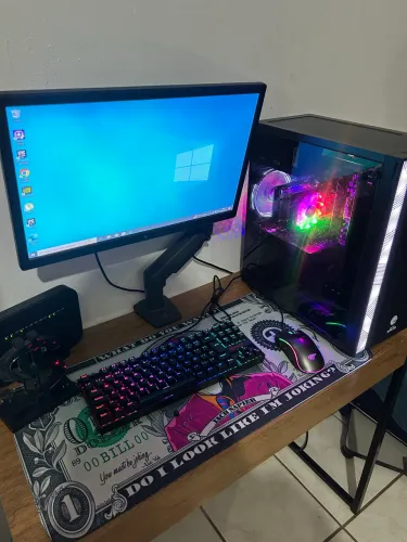 Setup Completo Gamer/Trabalho - i5, GTX 1050, SSD + Monitor com Braço Articulado
