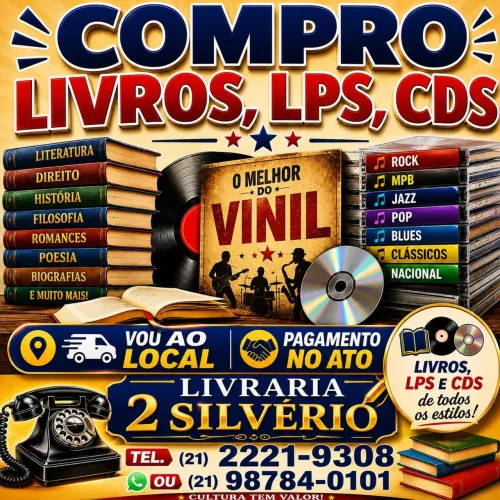 Lps, livros e cds