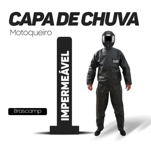 Resistência e Durabilidade Garantidas - Capa de Chuva Brascamp Original para Motoqueiro