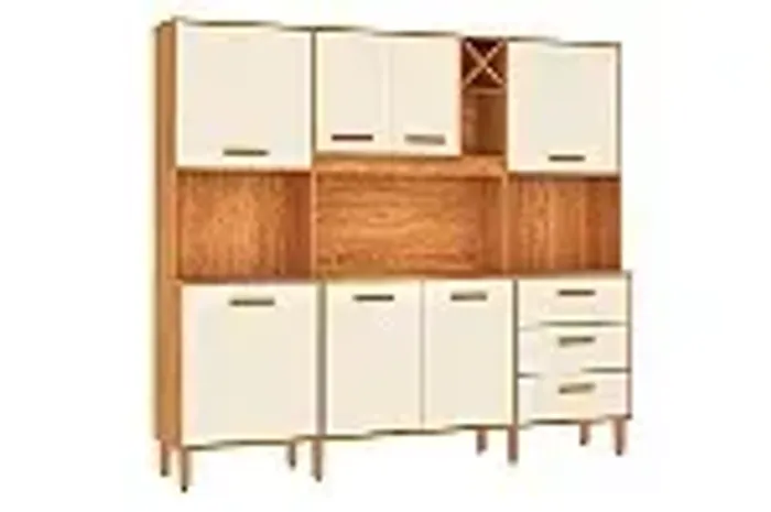 Kit Cozinha Aleman 2.18m em MDF rn1 S