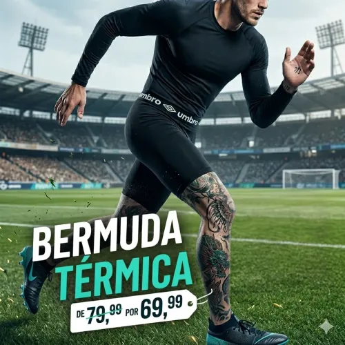 Bermuda térmica umbro antiassaduras