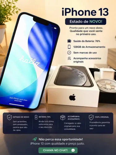 iPhone 13 128GB Impecável | Estado de Novo | Completo | R$ 1.900