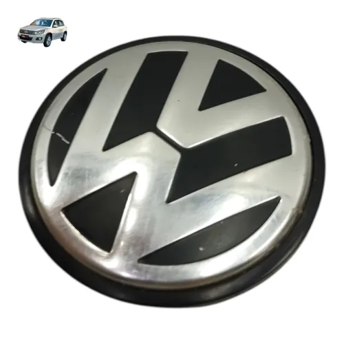 Calotinha Central Roda Vw Tiguan 2010 2011 2012 65mm Preto