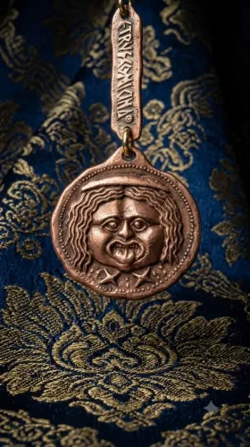 Chaveiro Anos 80 Medusa Em Cobre