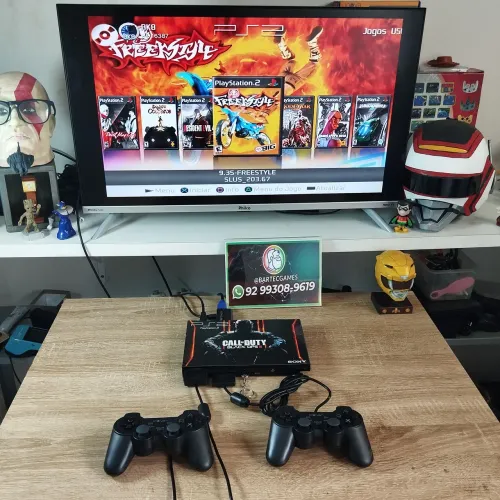 Ps2 tunado com 70 jogos