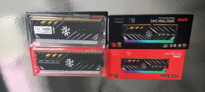 Memória RAM XPG Apectrix D41 TUF RGB, 8GB, 3200MHz, DDR4, CL16, Preto