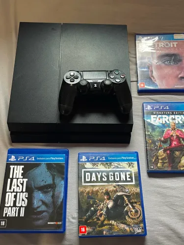 Ps4 1 controle e 4 jogos