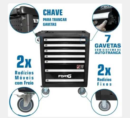 Excelente carrinho de ferramenta para oficina