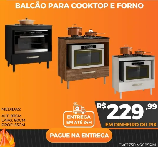 Balcão para Cooktop e forno
