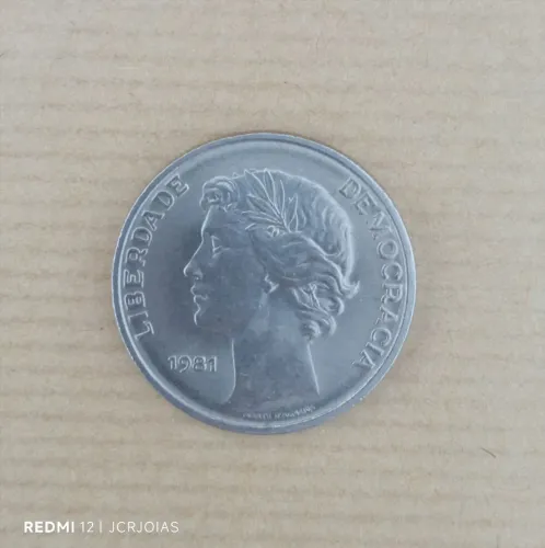 Moeda portuguesa 25 escudos 1981