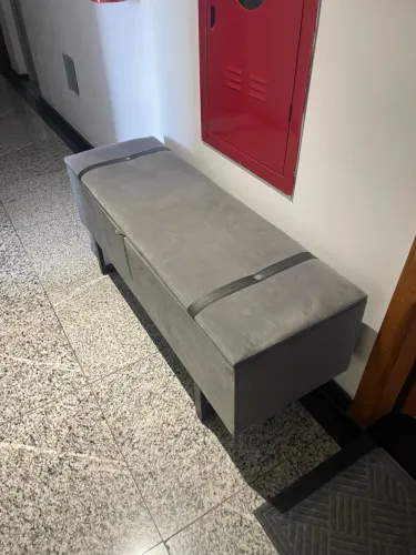 Recamie Baú Diva Casal 130 Cm Estofado Para Quarto ou Sala