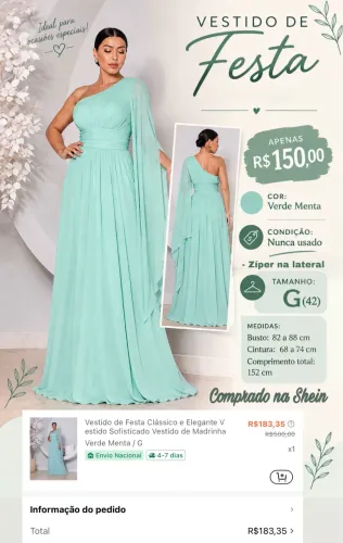Vendo Vestido de Festa