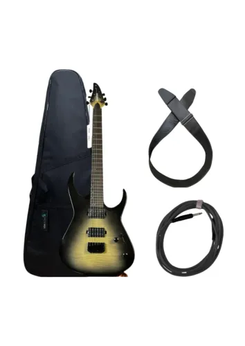 Kit Guitarra Eletrica Waldman WM320F BKB C/ Capa de Guitarra + Cabo + Correia