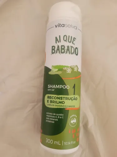 Shampoo sem sal AI QUE BABADO Reconstrução e Brilho VITASEIVA