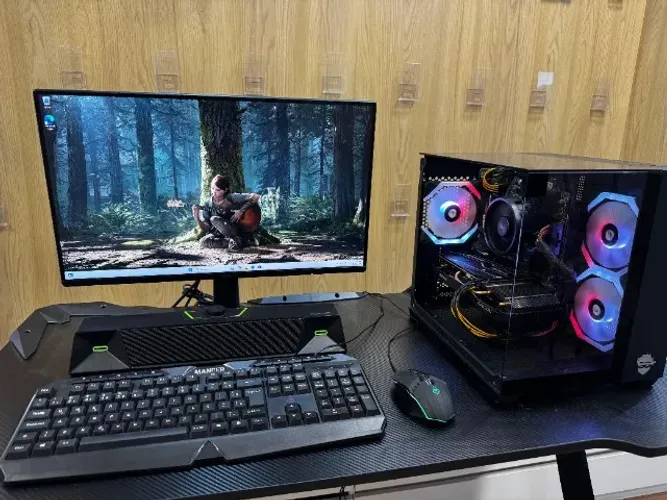 PC Gamer Completo | Ryzen 5500 | RX 6600 | 16GB | AOC 24" | Periféricos | Garantia