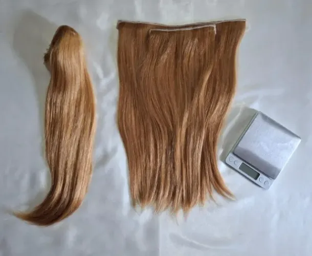 APLIQUE DE CABELO HUMANO - 160 G - RABO DE CAVALO MAIS 2 TIC-TACS