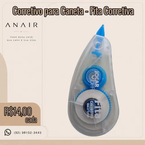 Corretivo para Caneta - Fita Corretiva