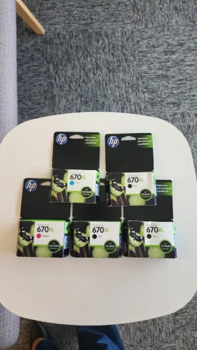 CARTUCHOS HP 670XL ORIGINAIS - 5 UNIDADES DISPONÍVEIS