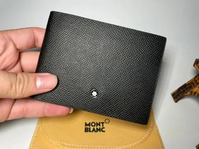 CARTEIRA MASCULINA MONTBLANC LANÇAMENTO 2026 COLEÇÃO COURO GENUINO TEXTURIZADO PREMIUM AAA