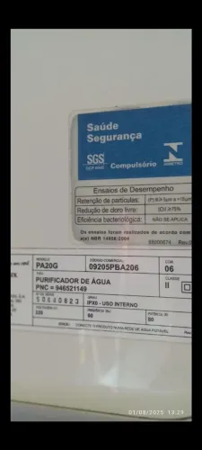 Purificador de água bebedouro Electrolux 