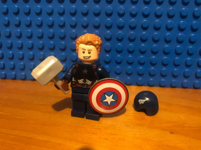 Minifigura Lego Original Capitão América Endgame Mjolnir 76192