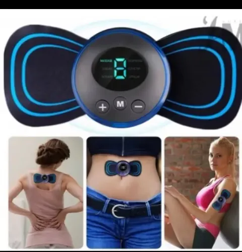 ?KIT Mini Massageador EMS Estimulador Elétrico De Pescoço Portátil Para Alívio Da Dor Musc