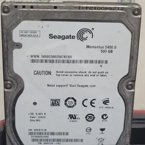HD Seagate 500GB para Notebook em Ótimo Estado