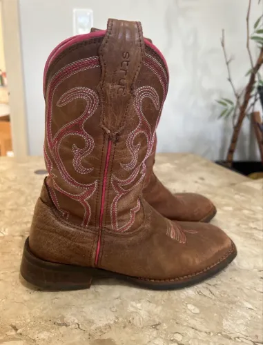 Bota texana Strut couro avestruz