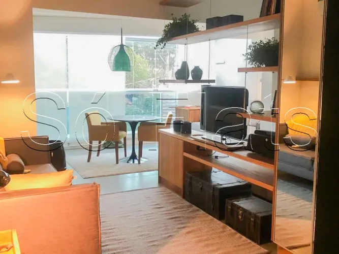 Studio para locação mobiliado com Varanda e Vaga no Summit Pinheiros, próx. Estação e Fari